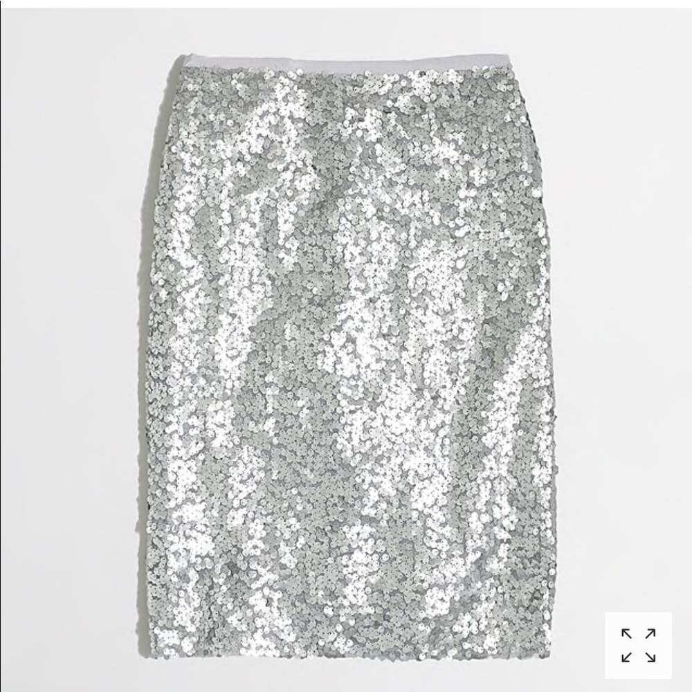 J Crew Factory Sequin Pencil Skirt